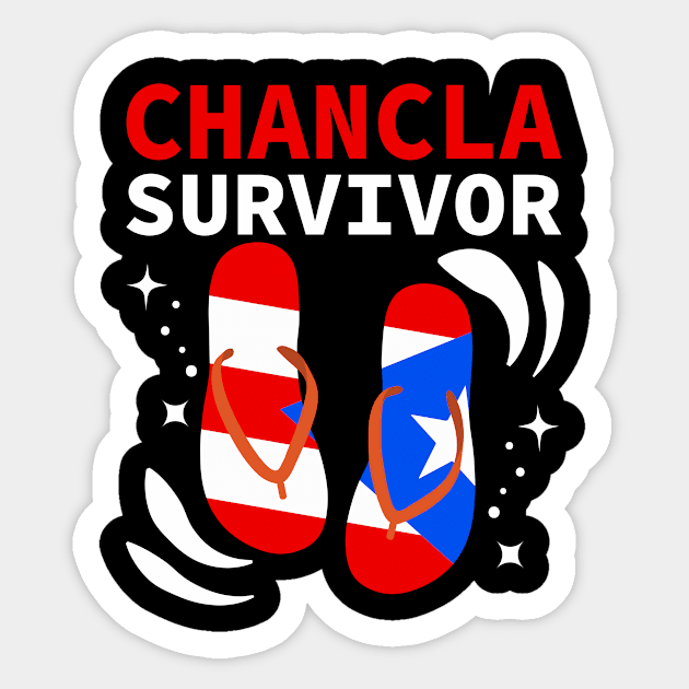 Chancla Survivor La Chancla Puerto Rican Puerto Rico Flag Sticker by Alex21